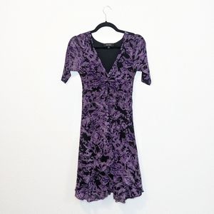 Karen Kane 90s Style Purple Floral Dress Size Small